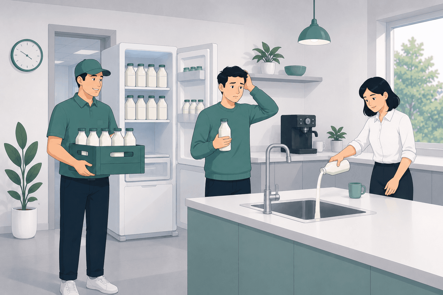 I was in charge of the milk